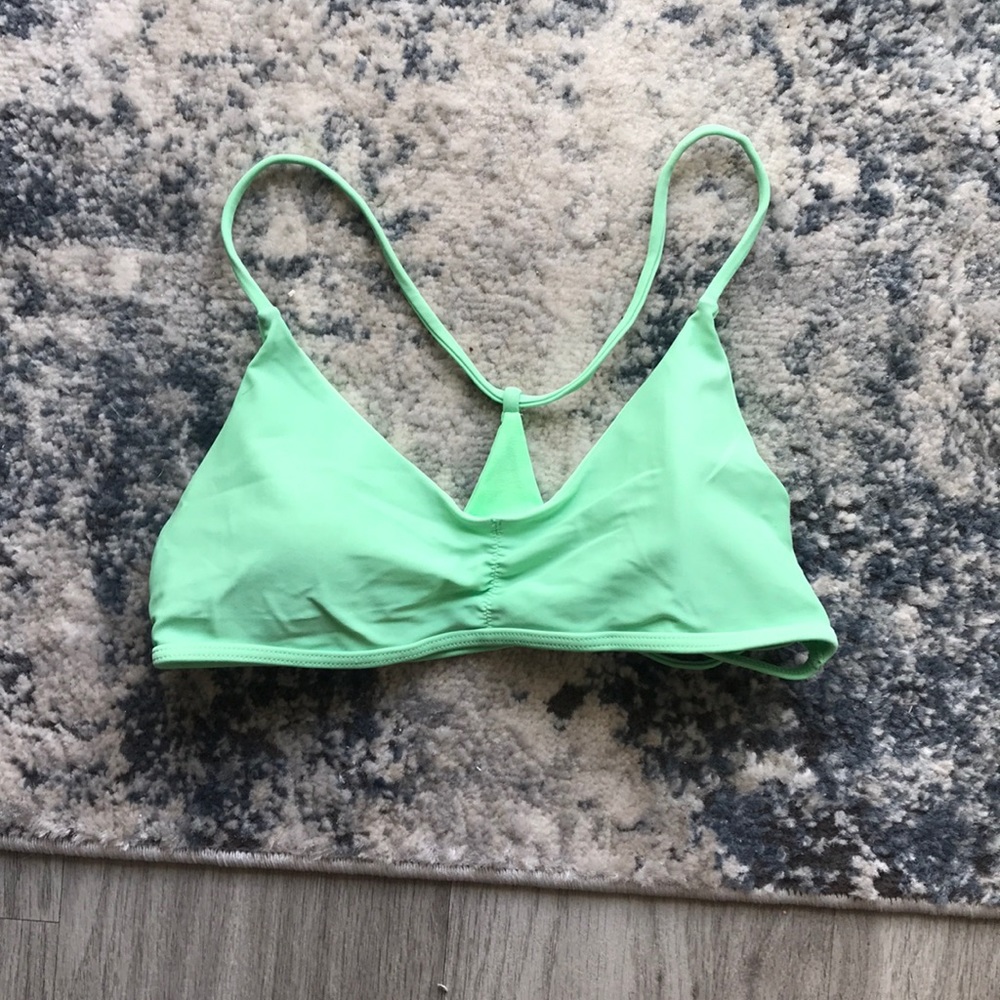 Green hollister triangle bikini top